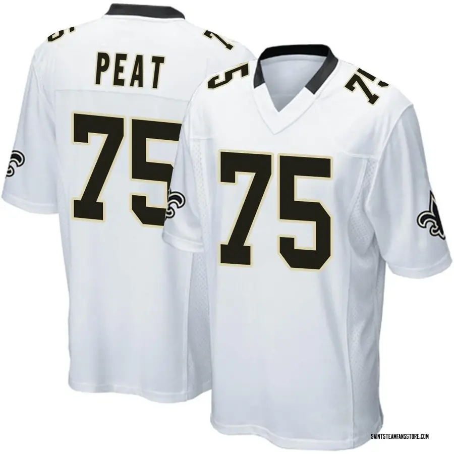Nike Andrus Peat New Orleans Saints Men's Game White Jersey