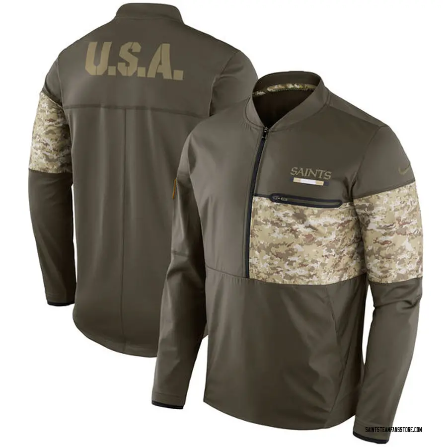 saints salute to service half zip