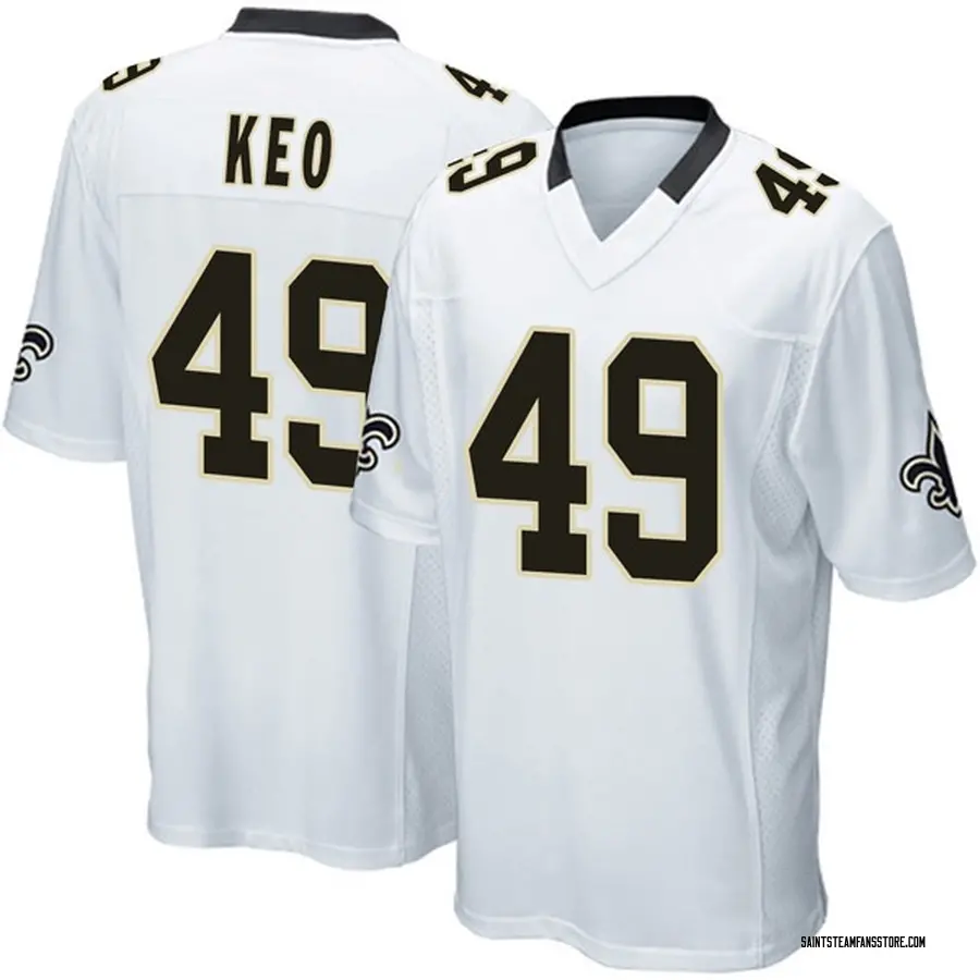 Nike Shiloh Keo New Orleans Saints Men's Game White Jersey